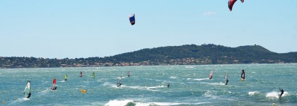 Spot de l'almanarre: funboard, kite-surf